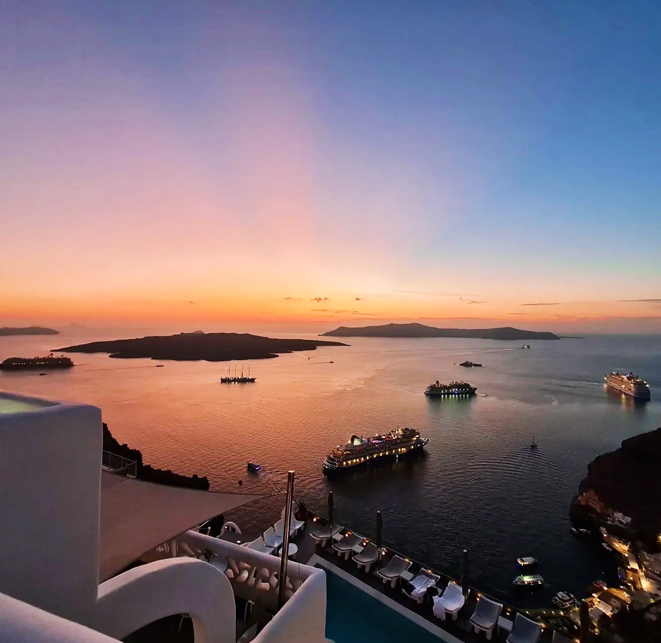 Sunset from Athina Luxury Suites